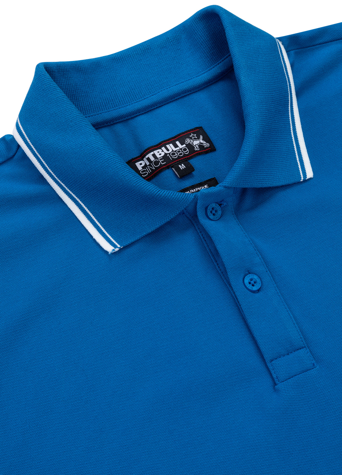 PIQUE STRIPES REGULAR Blue Polo T-shirt