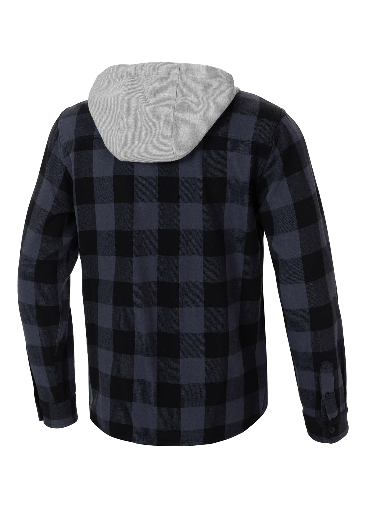WOODSON Grey/Black Hooded Flannel Shirt