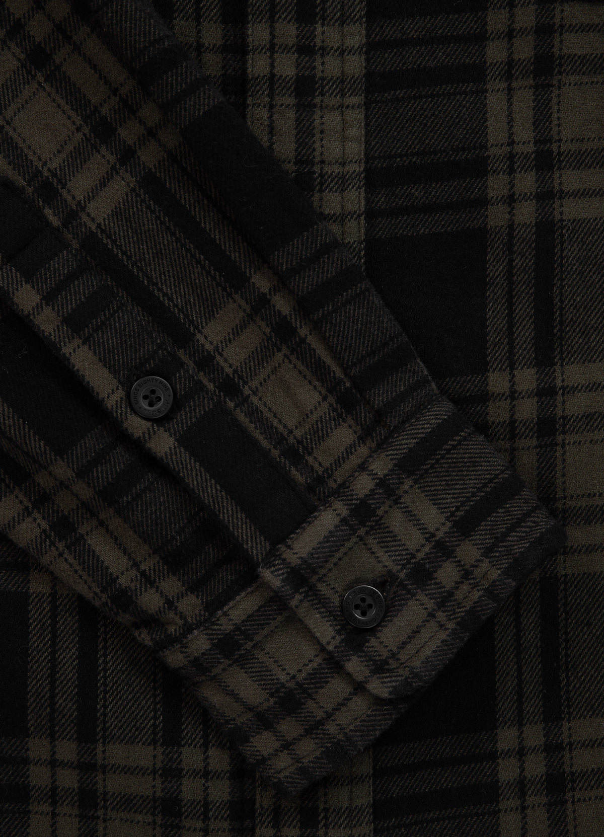 WOODSON Olive/Black Hooded Flannel Shirt