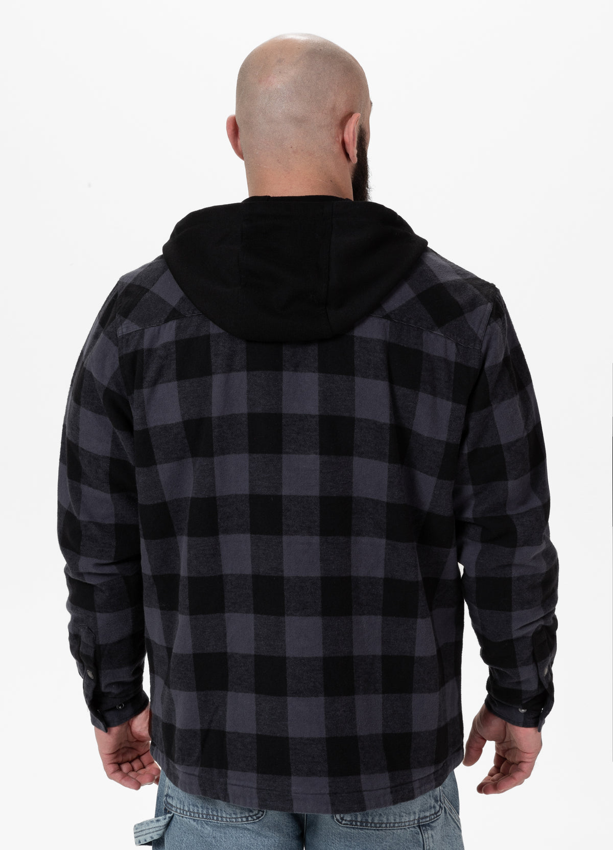 PIONEER Grey/Black Hooded Overshirt