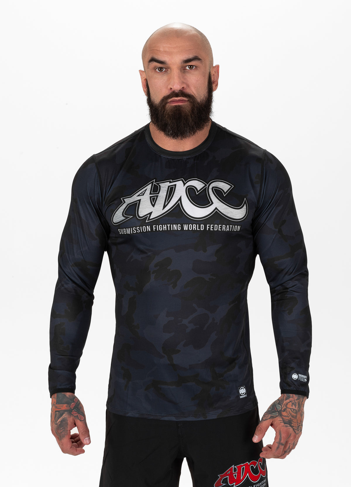 ADCC 2 All Black Camo Mesh Longsleeve T-shirt