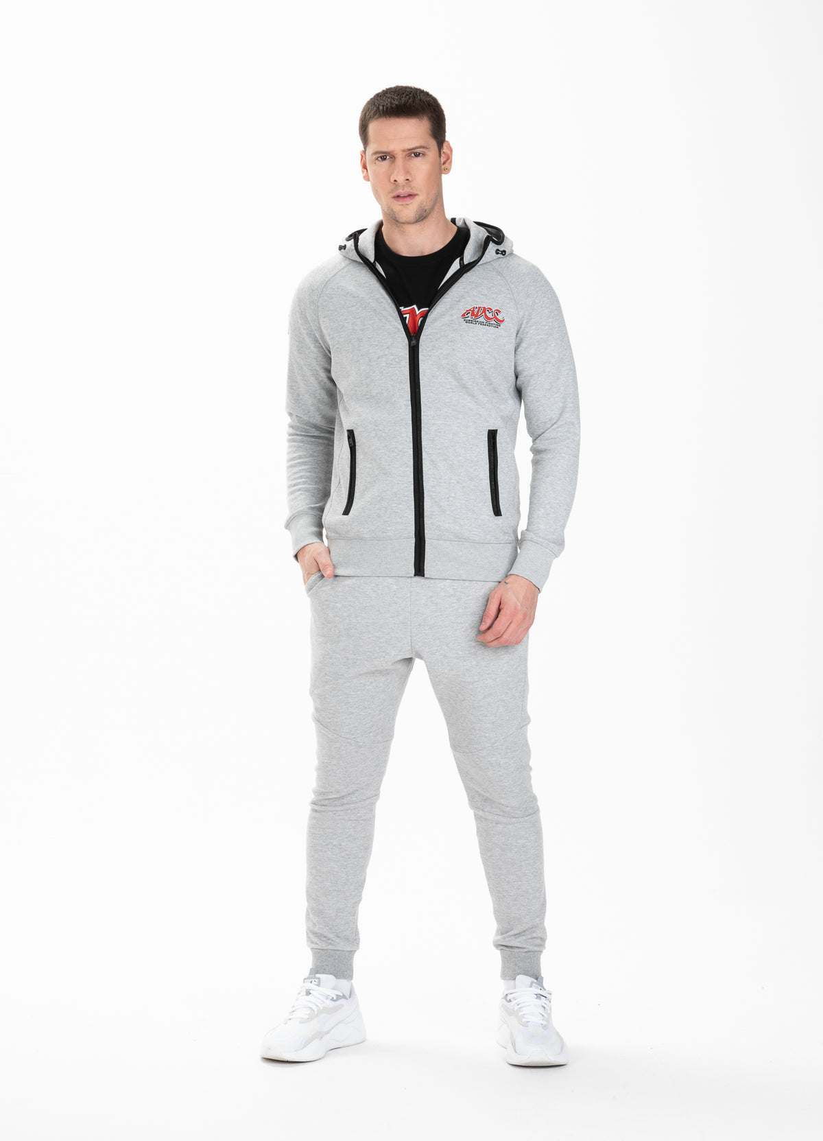 ADCC Grey Hooded Zip.