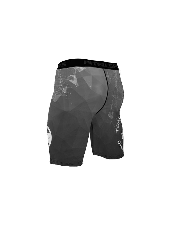 Buy TOM DEBLASS POLYGON Black Compression Shorts