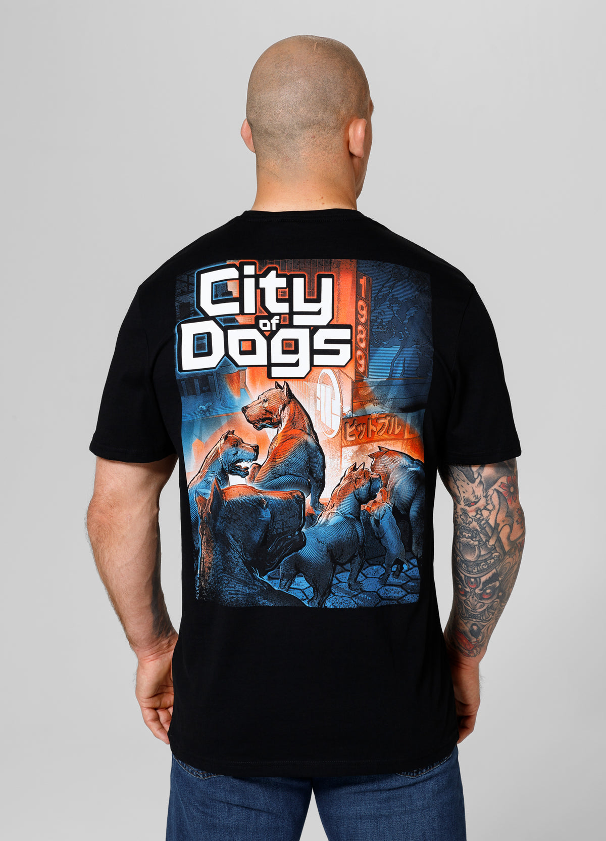 CITY OF DOGS 24 Black T-shirt