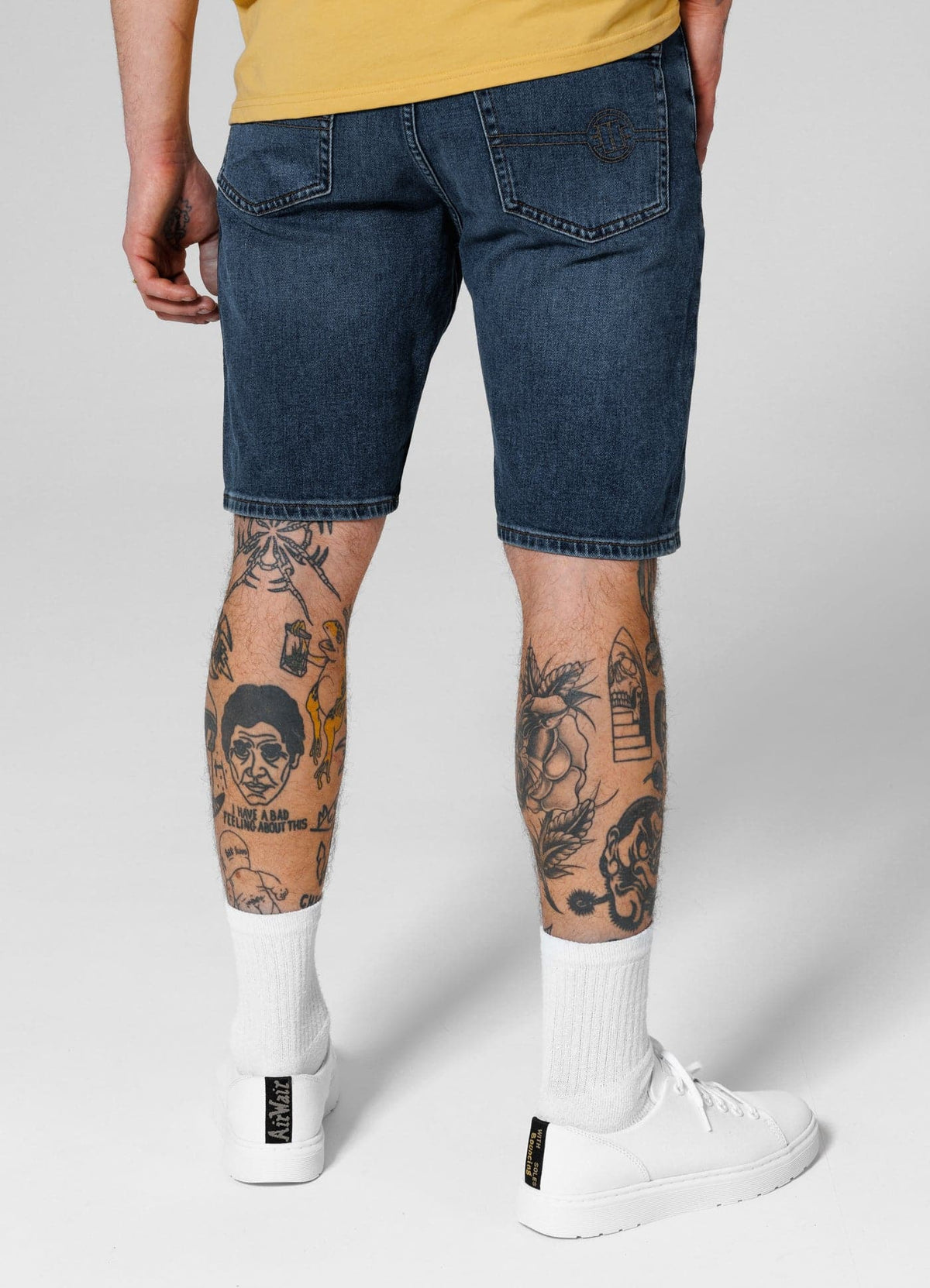 HIGHLANDER Medium Wash Jeans Shorts