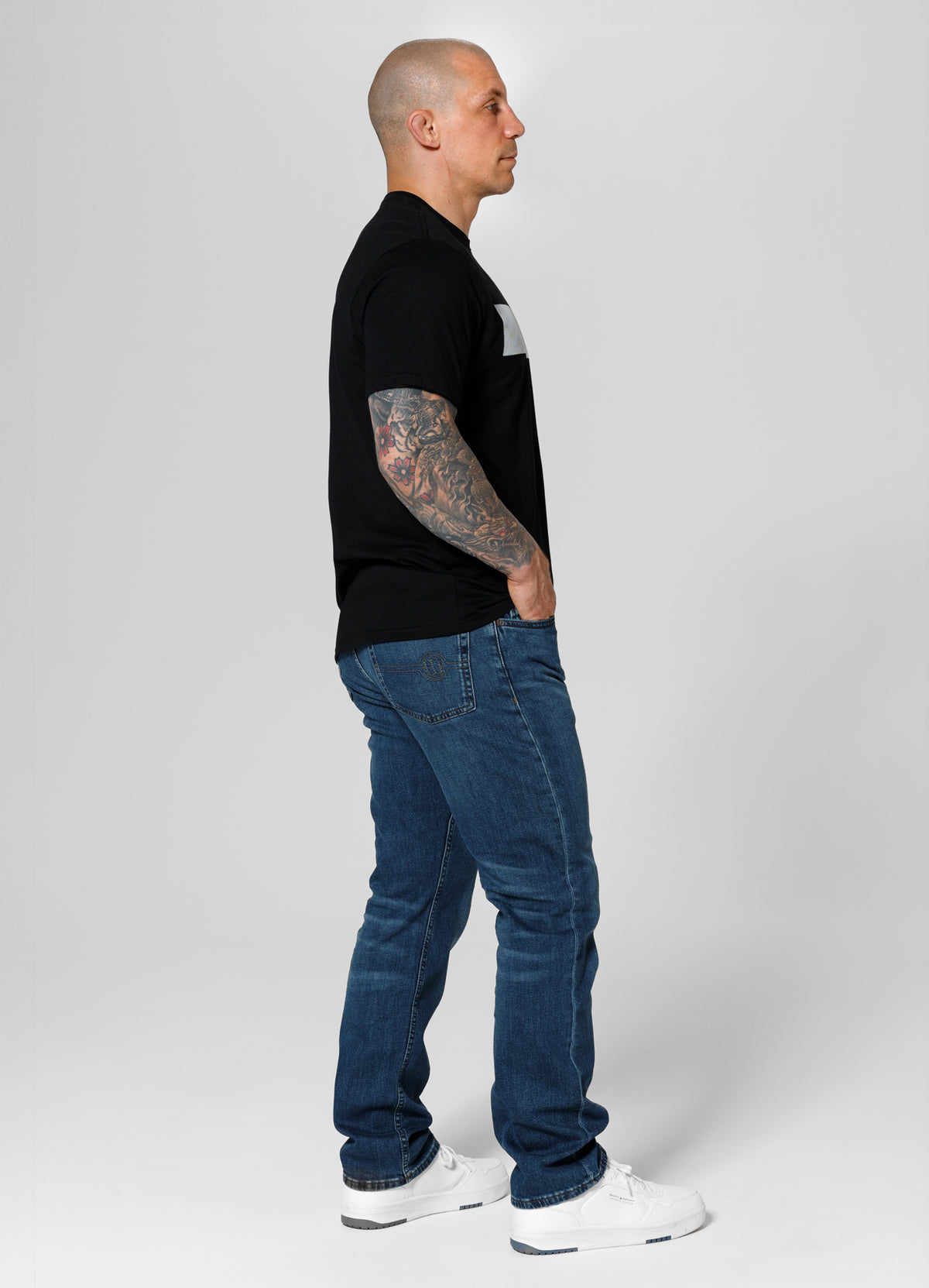 HIGHLANDER Long Navy Wash Jeans