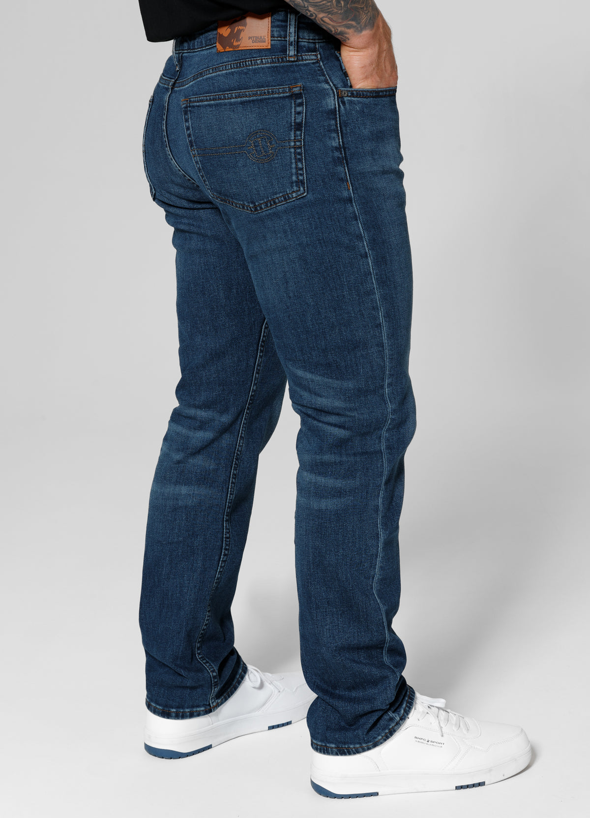 HIGHLANDER Long Navy Wash Jeans