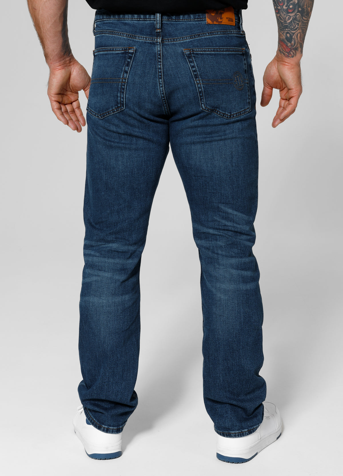 HIGHLANDER Long Navy Wash Jeans