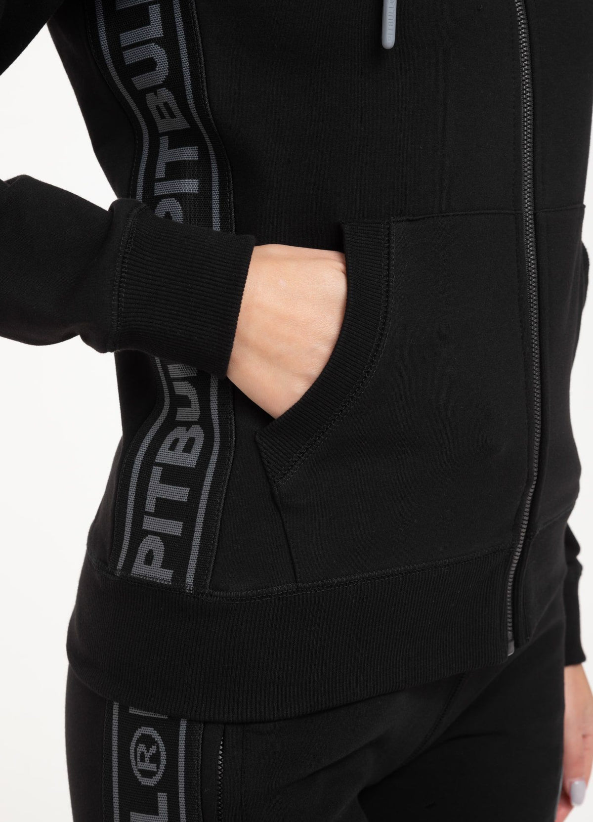 Women&#39;s zipped hoodie French Terry Small Logo