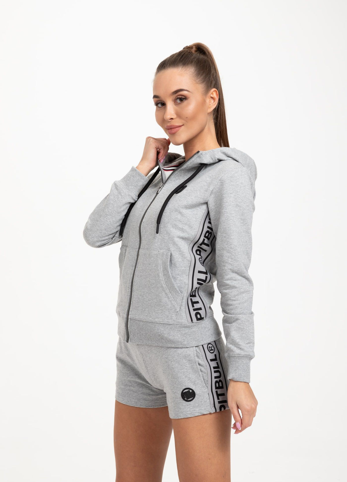 Women&#39;s zipped hoodie French Terry Small Logo