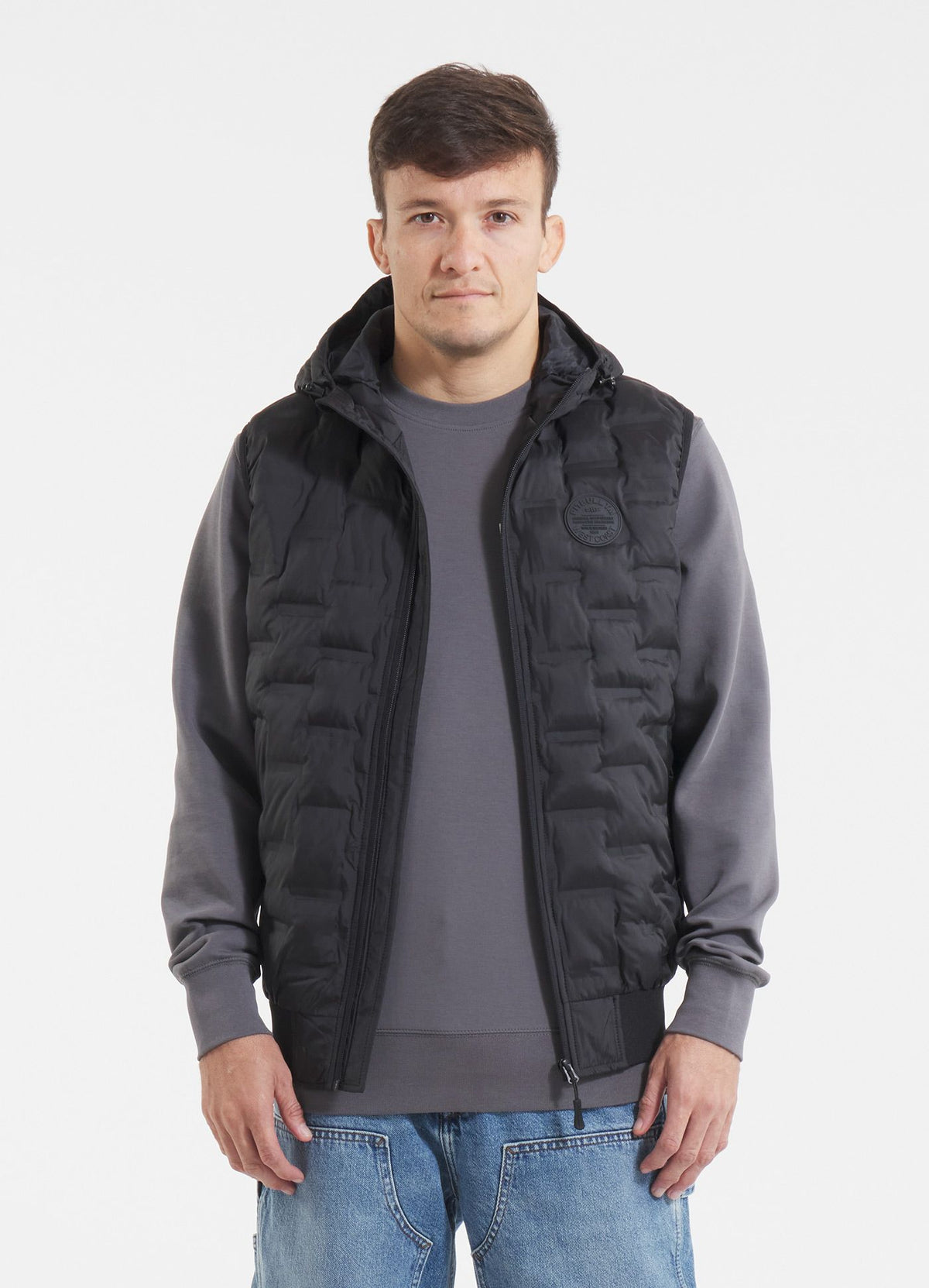 Men&#39;s hooded Vest Eclipse - Black