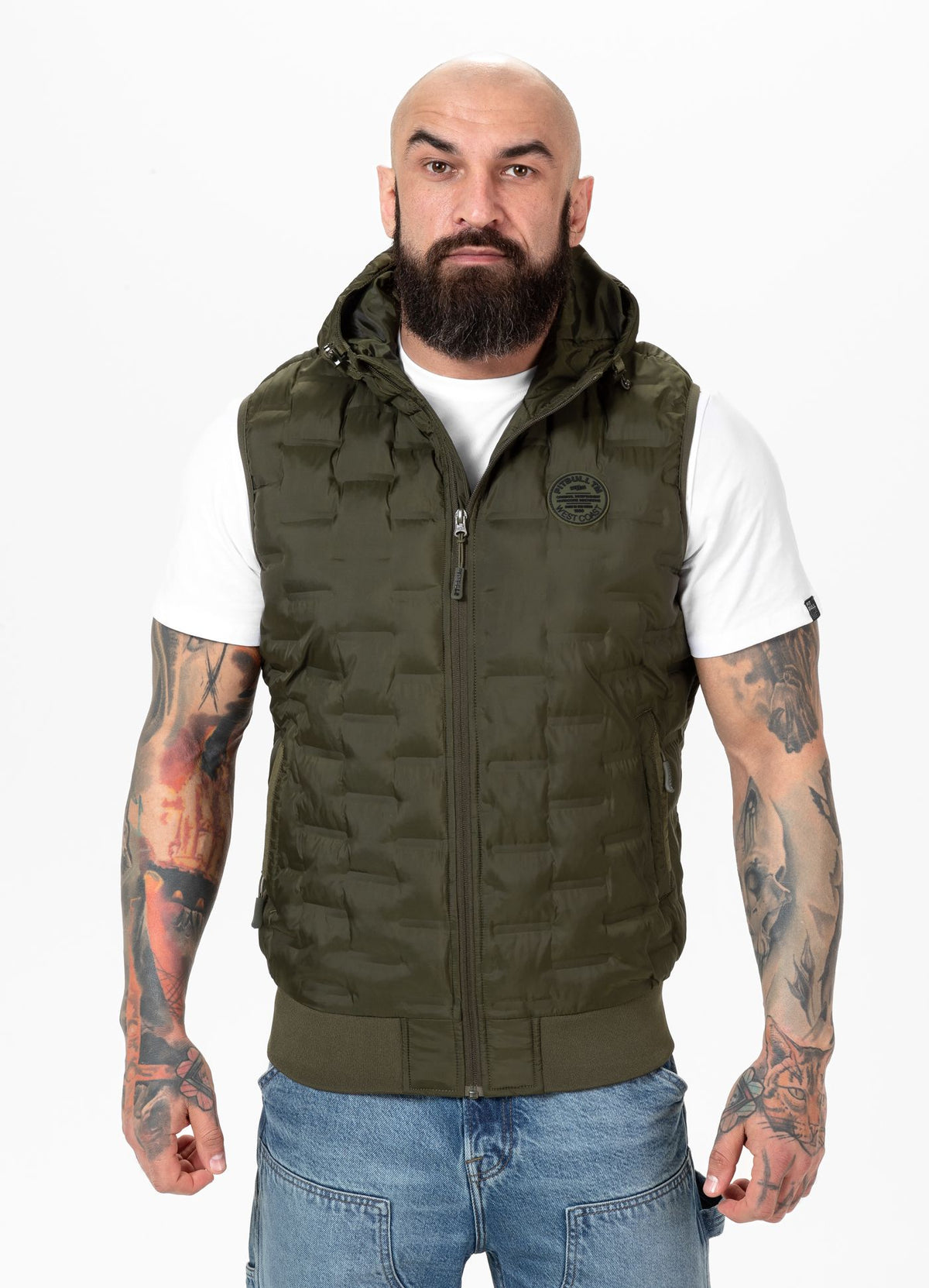 Men&#39;s hooded Vest Eclipse - Olive