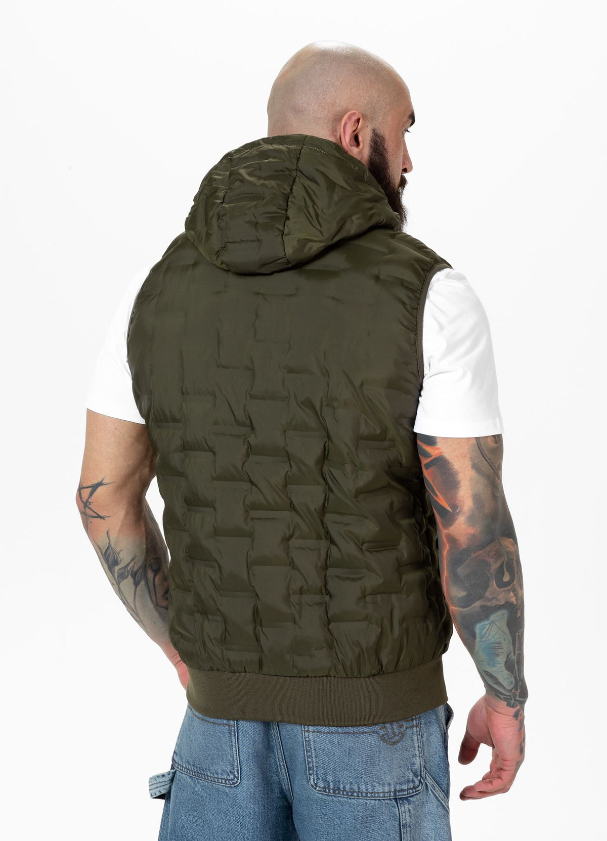 Men&#39;s hooded Vest Eclipse - Olive