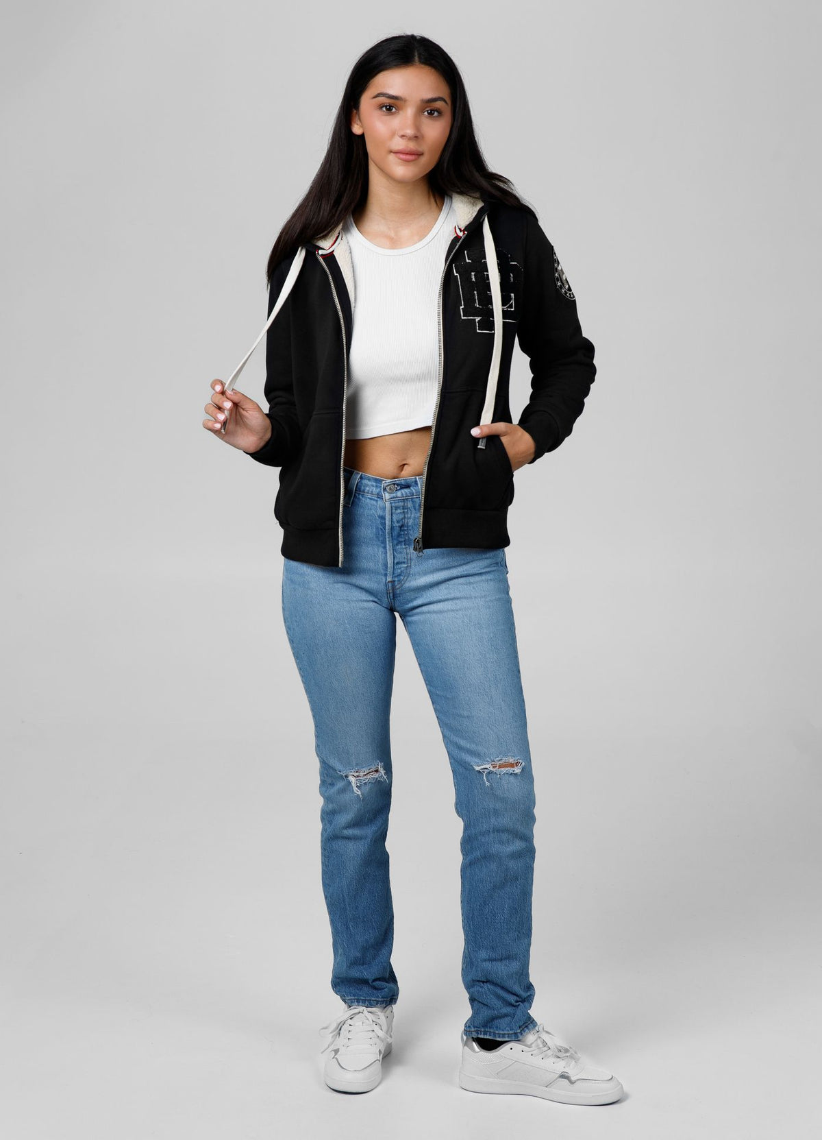 Women&#39;s zip-up hoodie Sherpa Ruffina