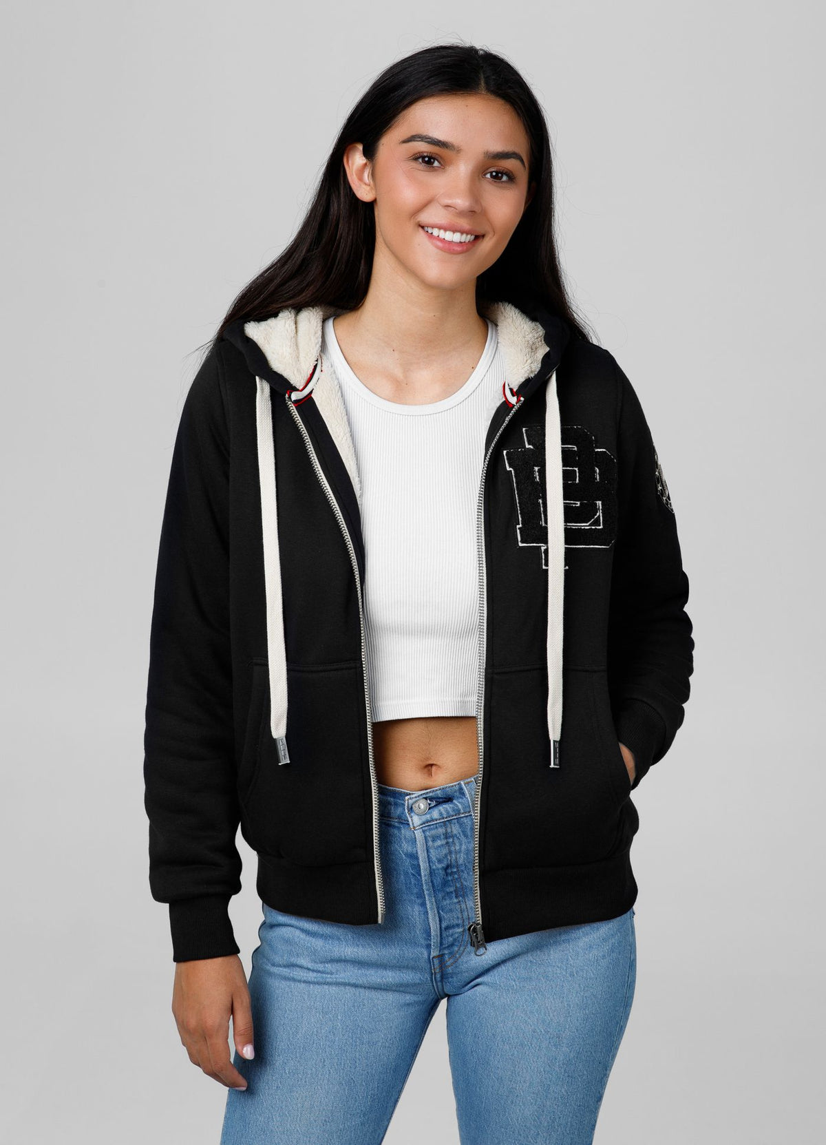 Women&#39;s zip-up hoodie Sherpa Ruffina