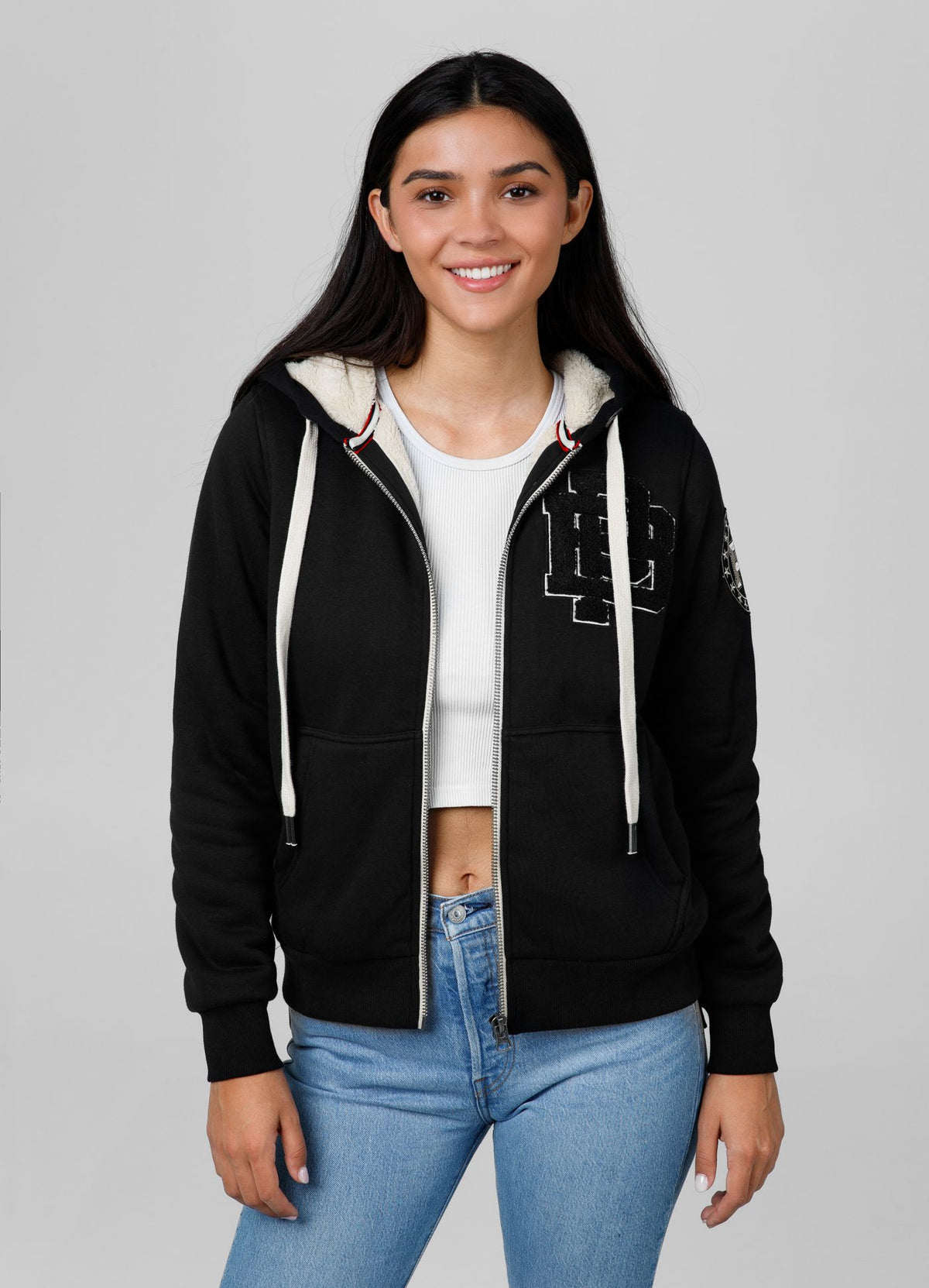 Women&#39;s zip-up hoodie Sherpa Ruffina