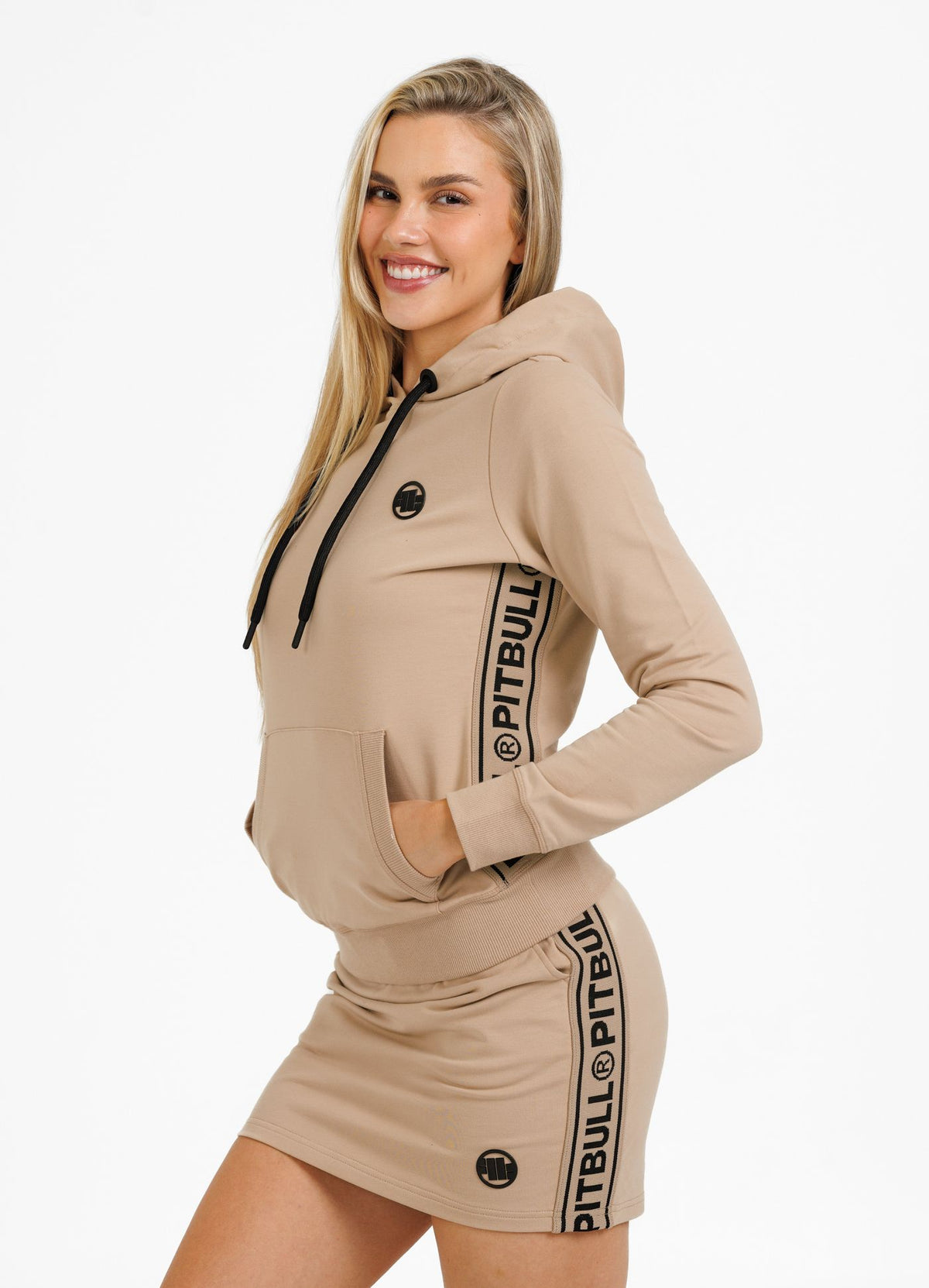 Women&#39;s hoodie French Terry La Canada - Sand