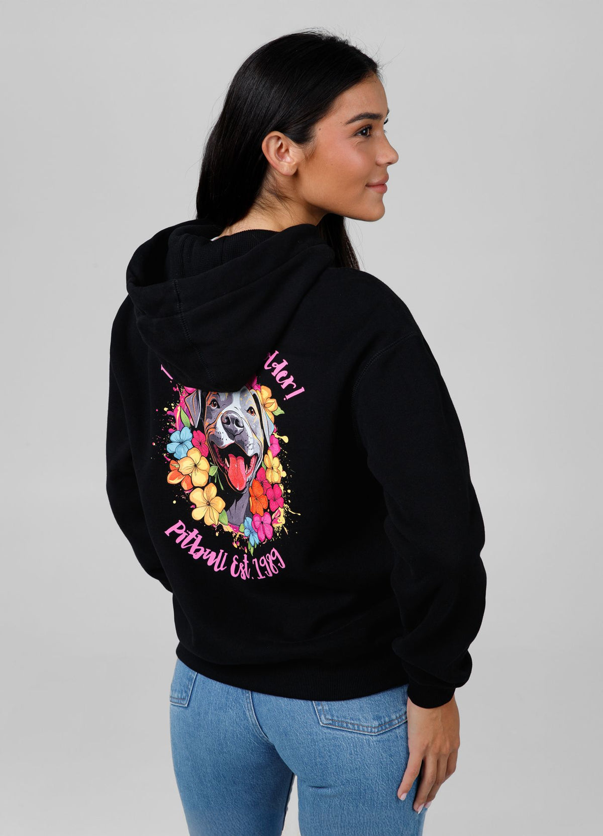 Women's Oversize Hoodie Happy-Pit - Black