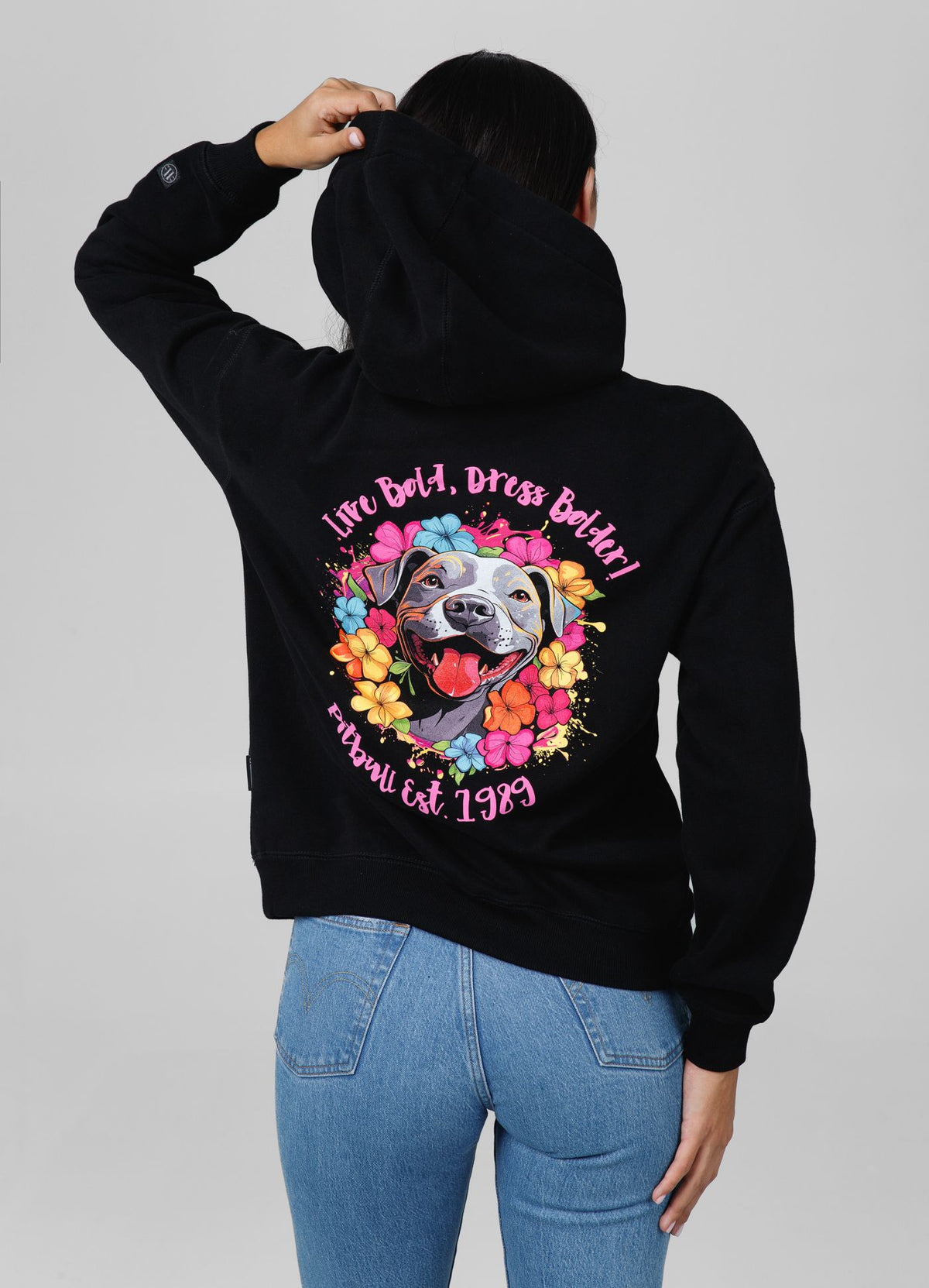 Women's Oversize Hoodie Happy-Pit - Black