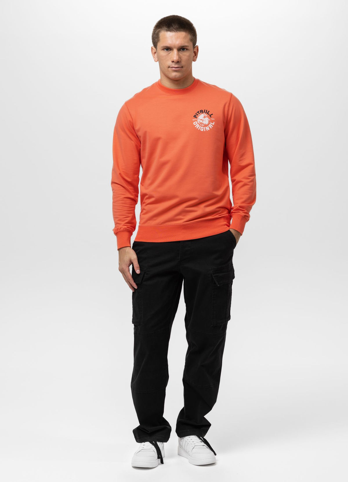 Men's Sweatshirt DOG SD - Salmon