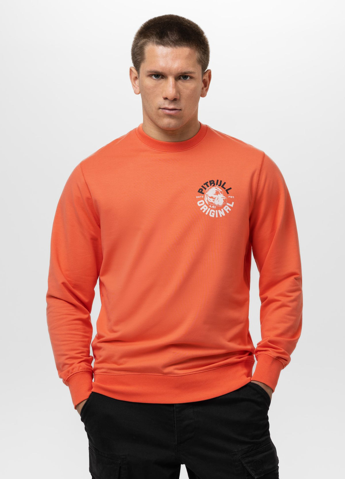 Men's Sweatshirt DOG SD - Salmon