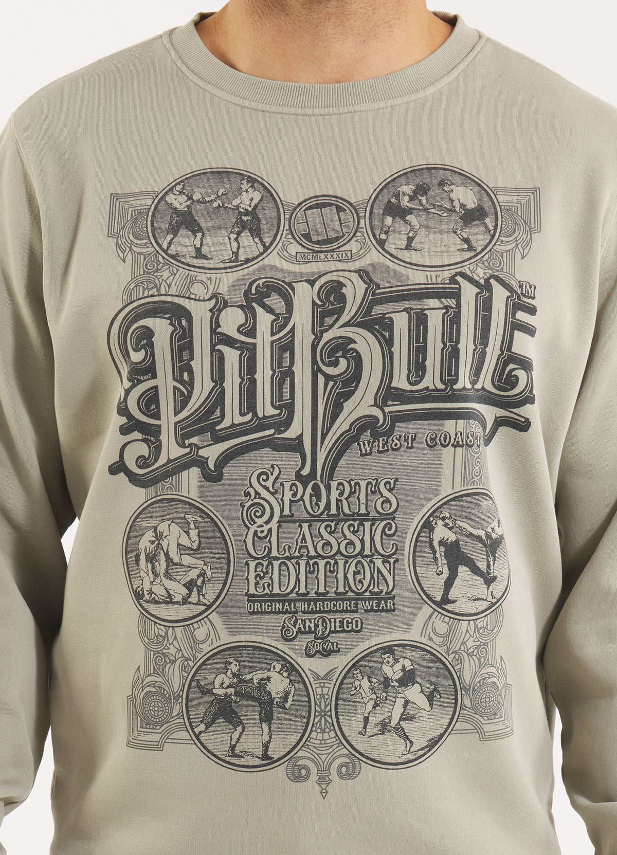 Men's Sweatshirt Washed MULTISPORT - Gray Harbour