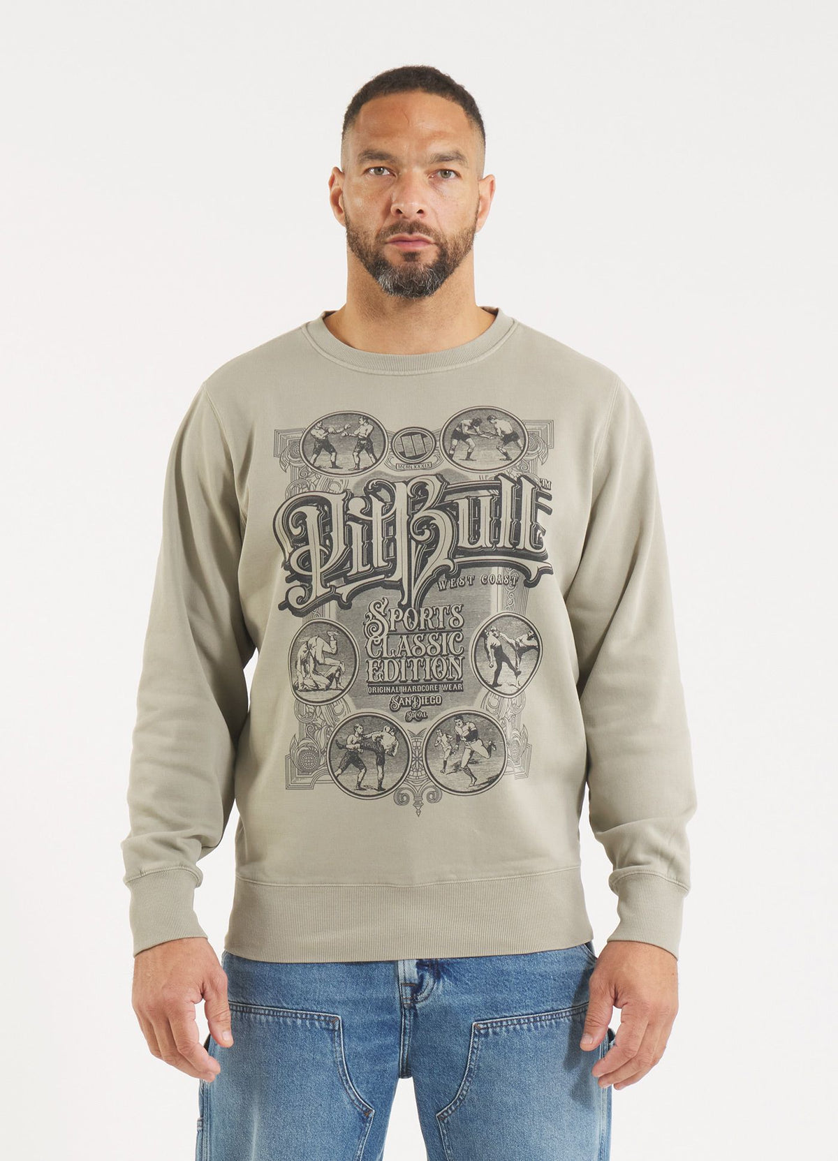 Men's Sweatshirt Washed MULTISPORT - Gray Harbour