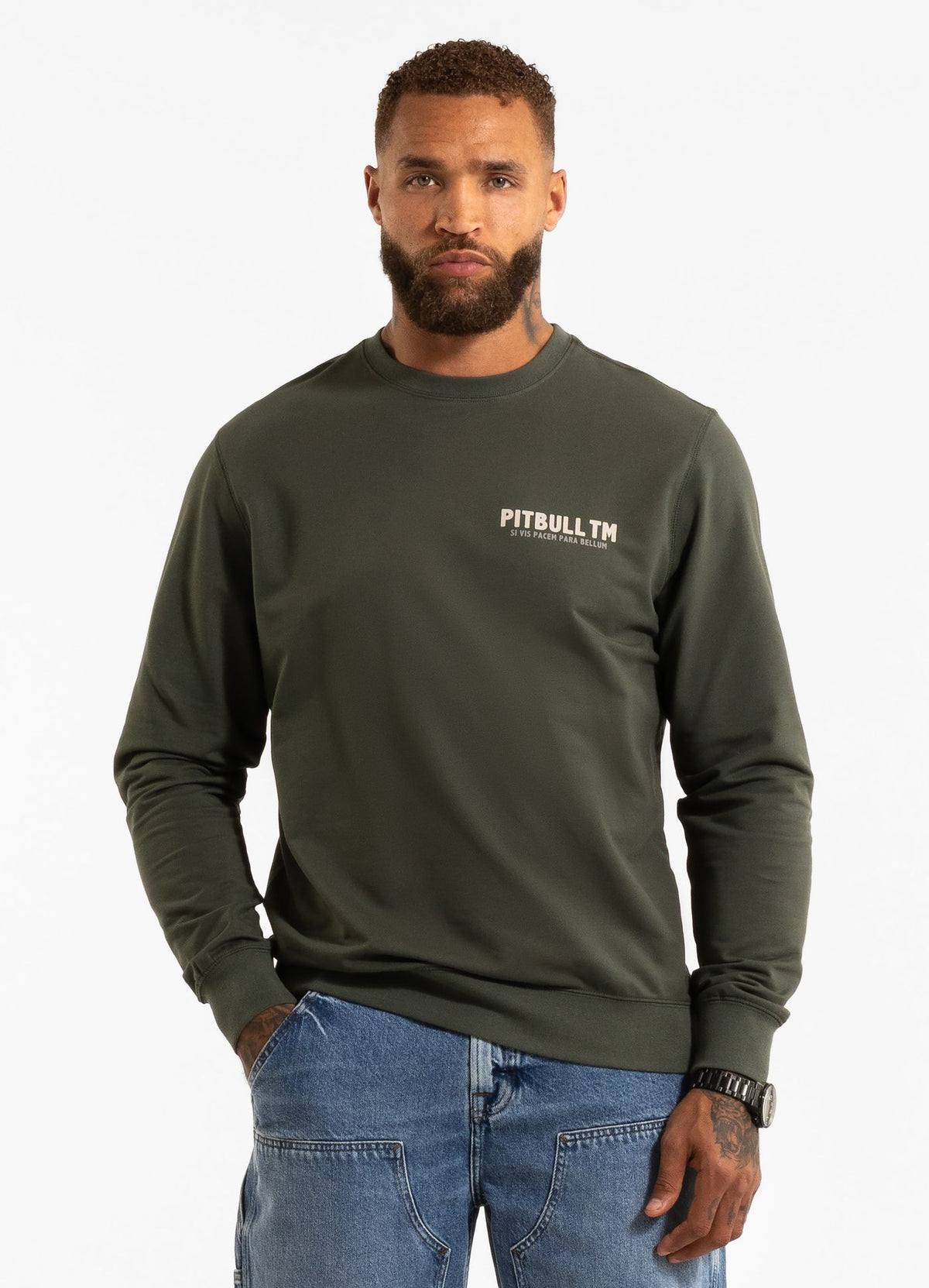 Men's Sweatshirt PARA BELLUM - Dark green