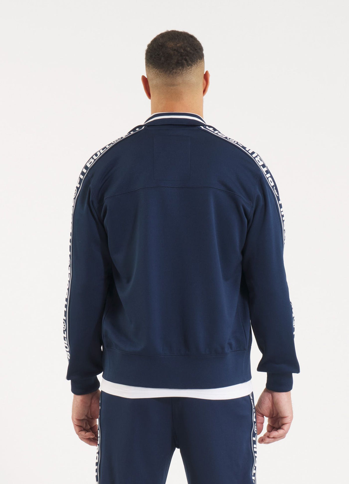 Men&#39;s Sweatjacket Oldschool Tape Logo - Navy