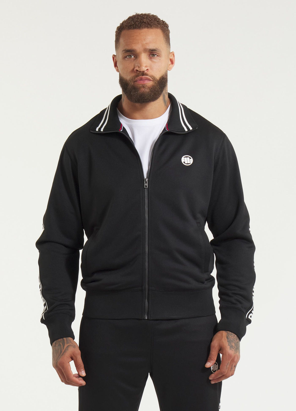 Men&#39;s Sweatjacket Oldschool Tape Logo - Black