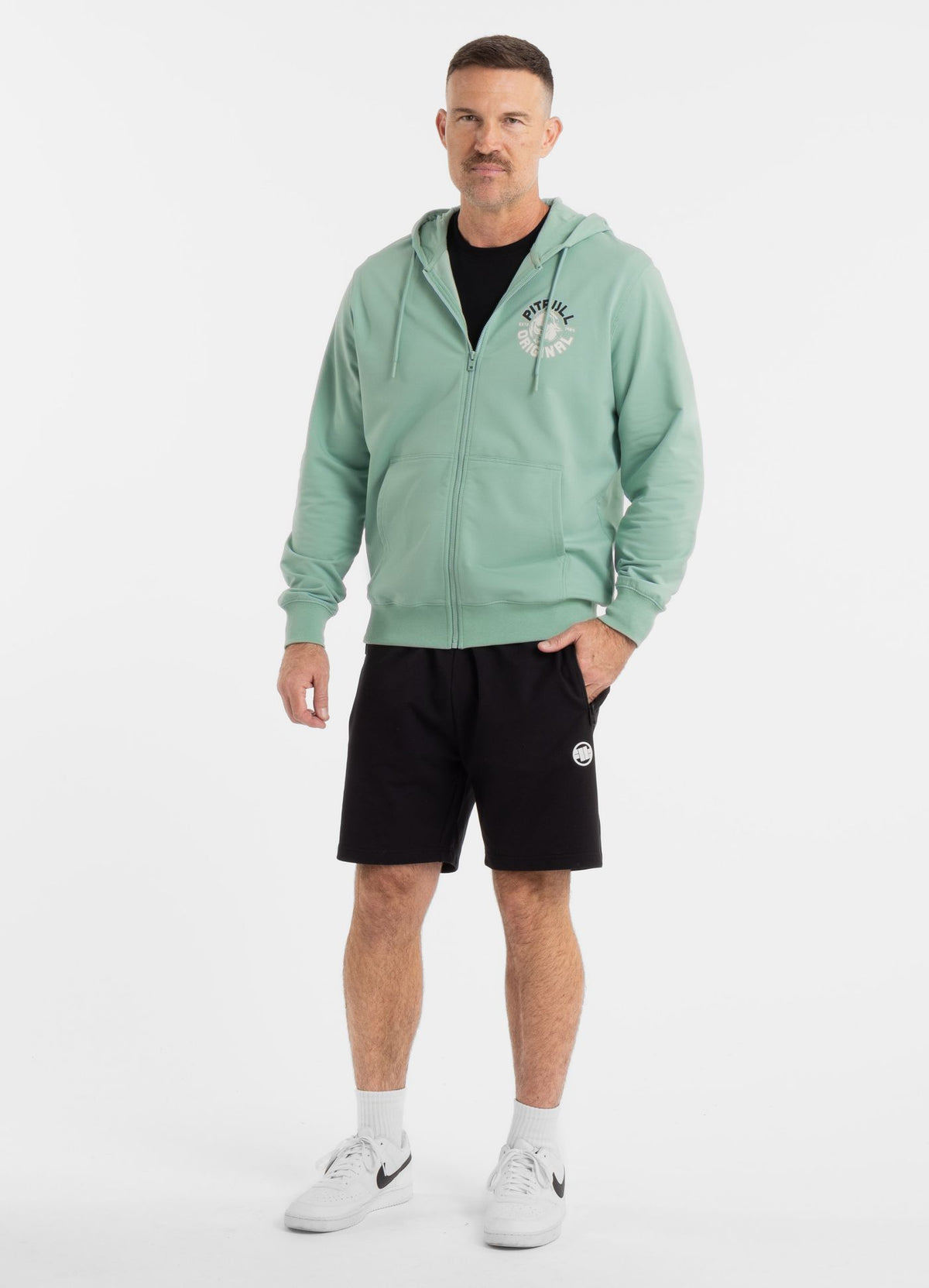 Men's Zip-up hoodie DOG SD - Mint