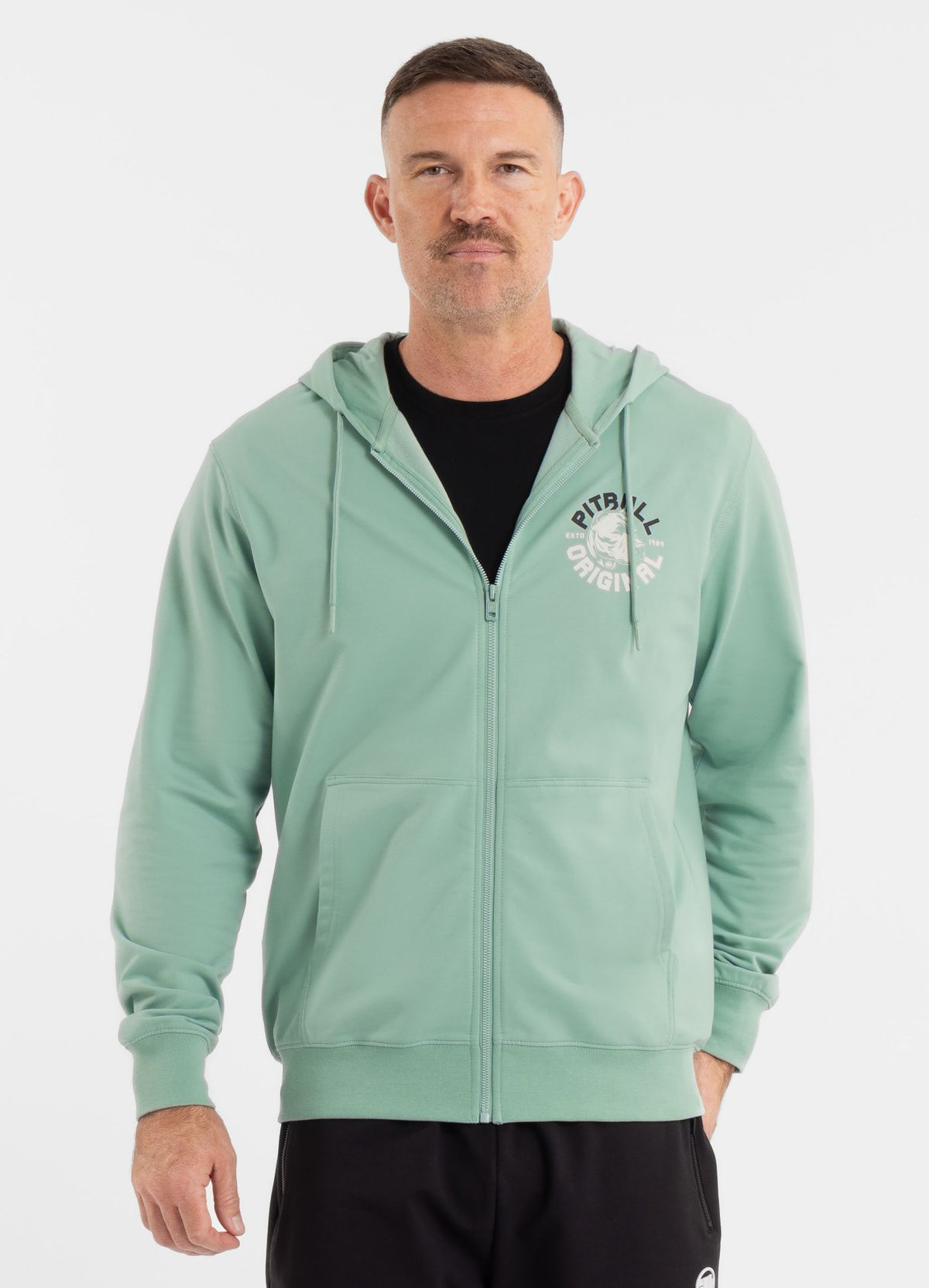 Men's Zip-up hoodie DOG SD - Mint