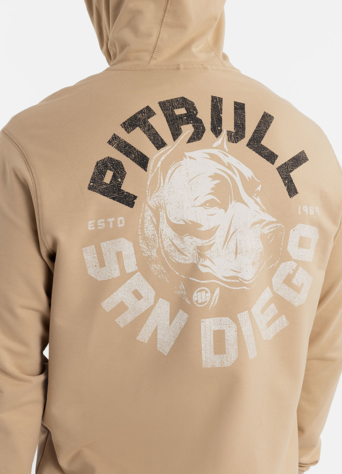 Men's Zip-up hoodie DOG SD - Light Sand