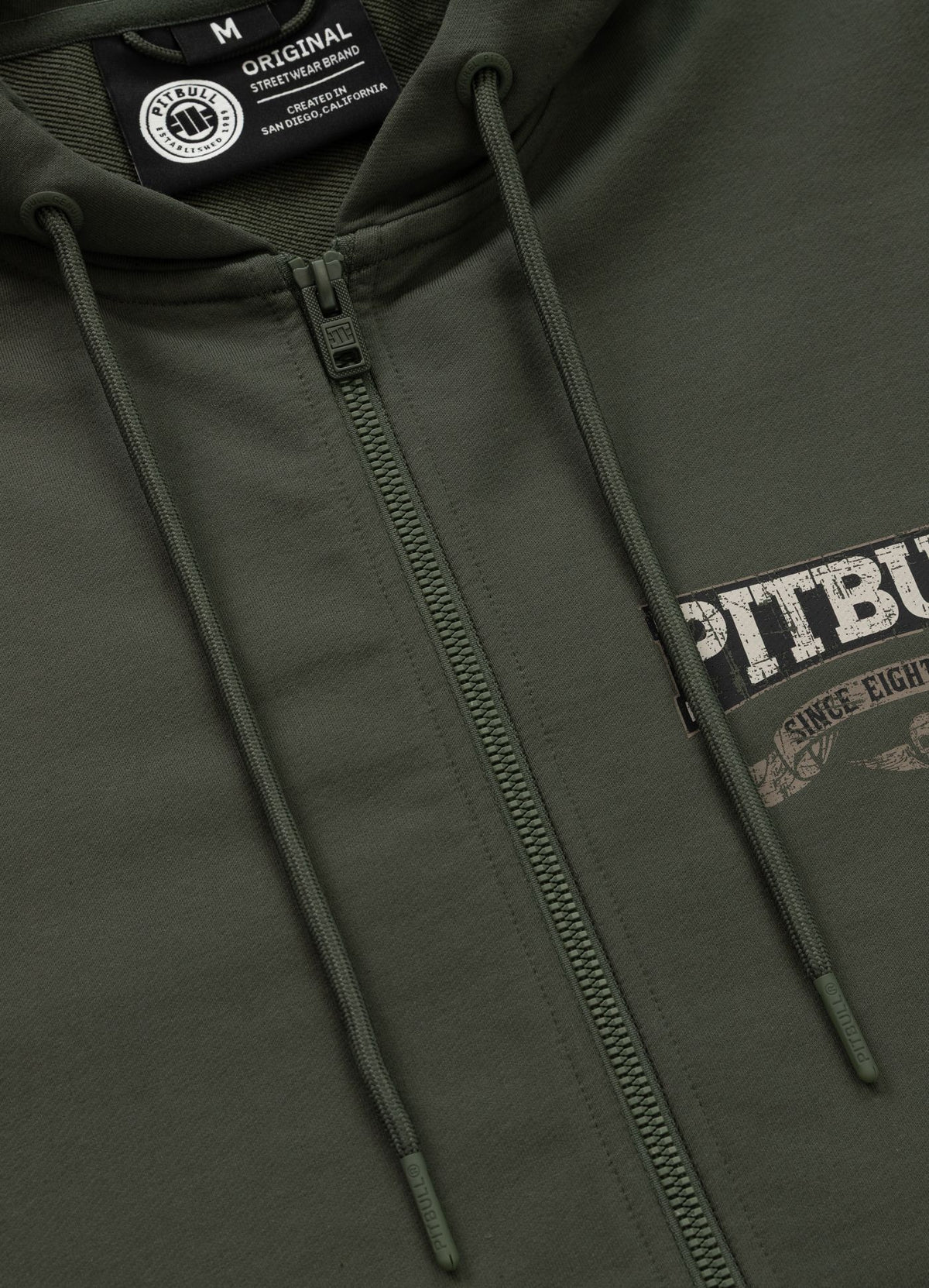 Men's Zip-up hoodie TROUBLEMAKER - Dark green