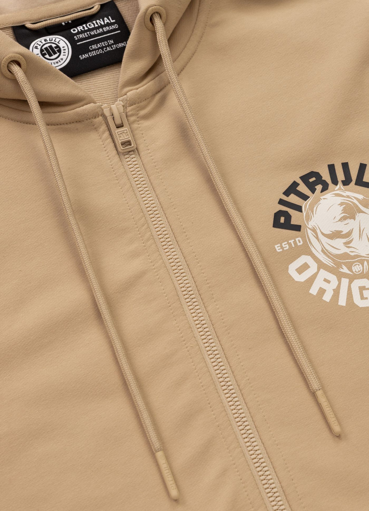 Men's Zip-up hoodie DOG SD - Light Sand