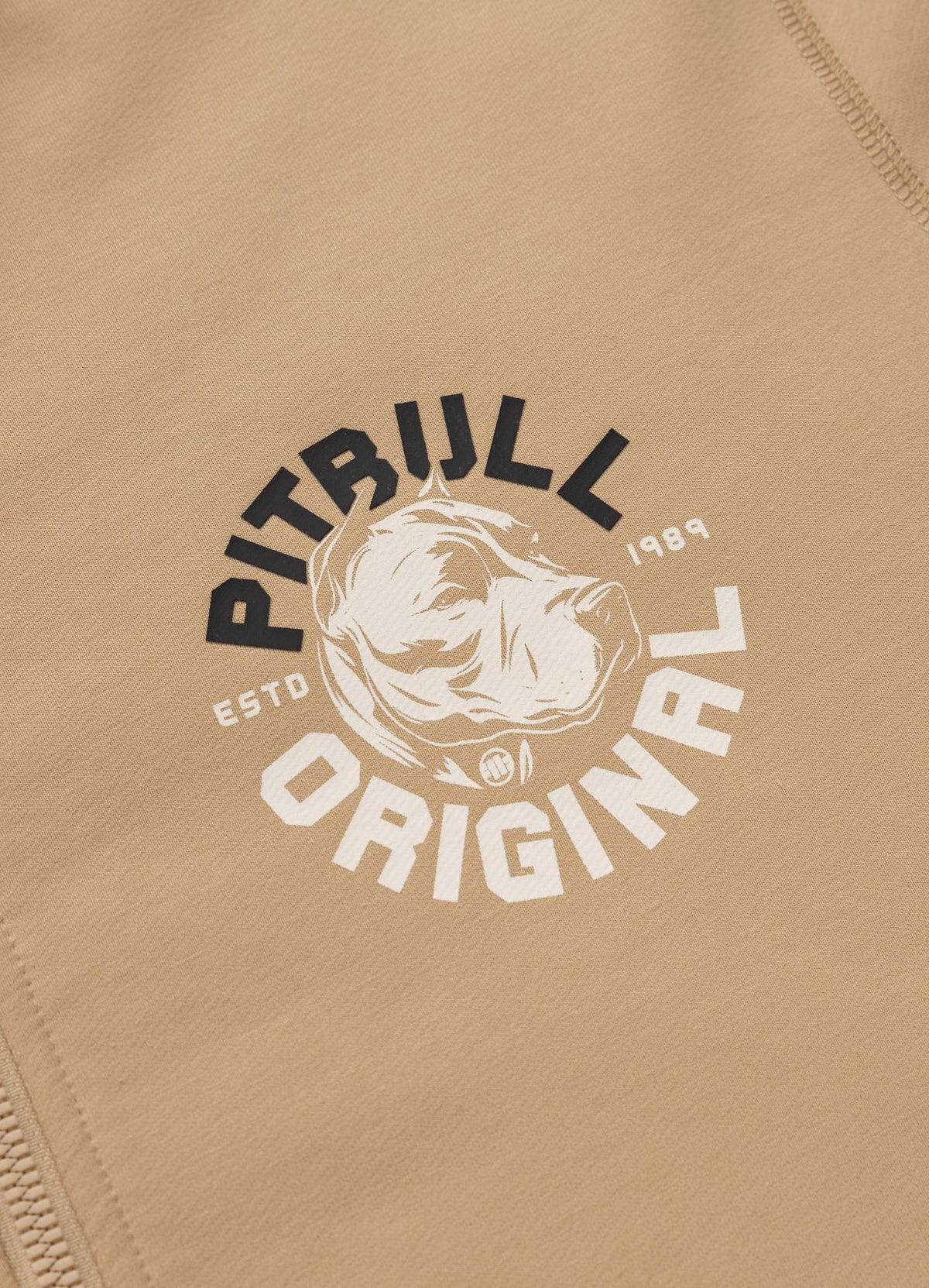 Men's Zip-up hoodie DOG SD - Light Sand