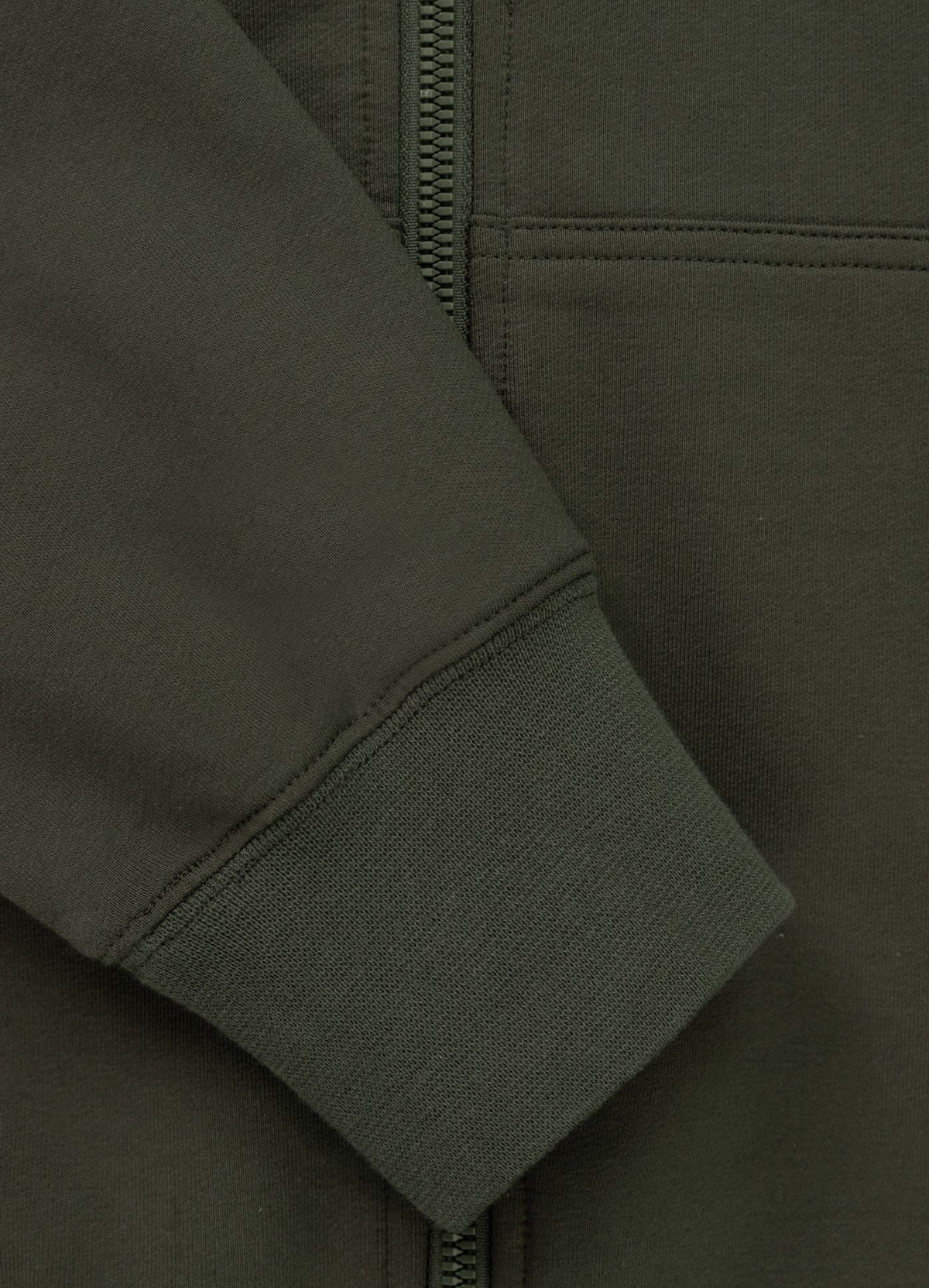 Men's Zip-up hoodie TROUBLEMAKER - Dark green