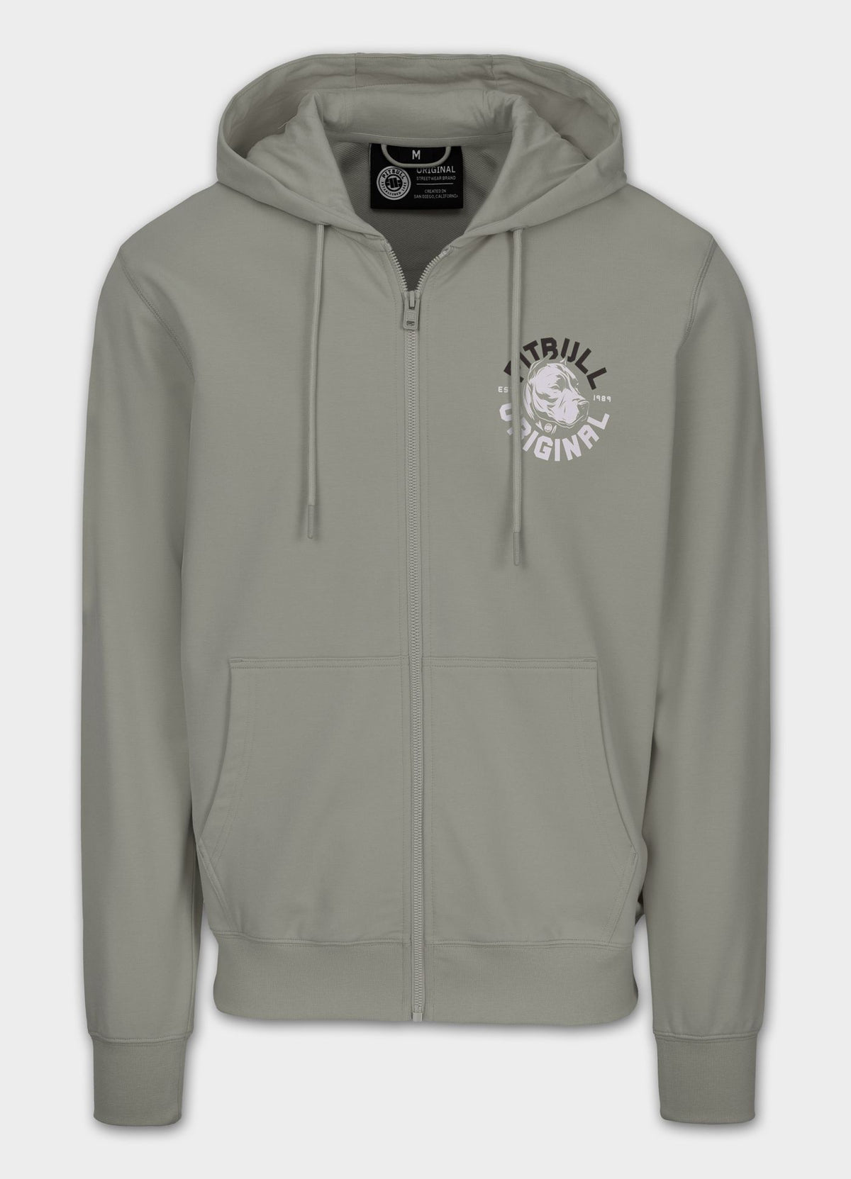 Men's Zip-up hoodie DOG SD - Dusty Salvia