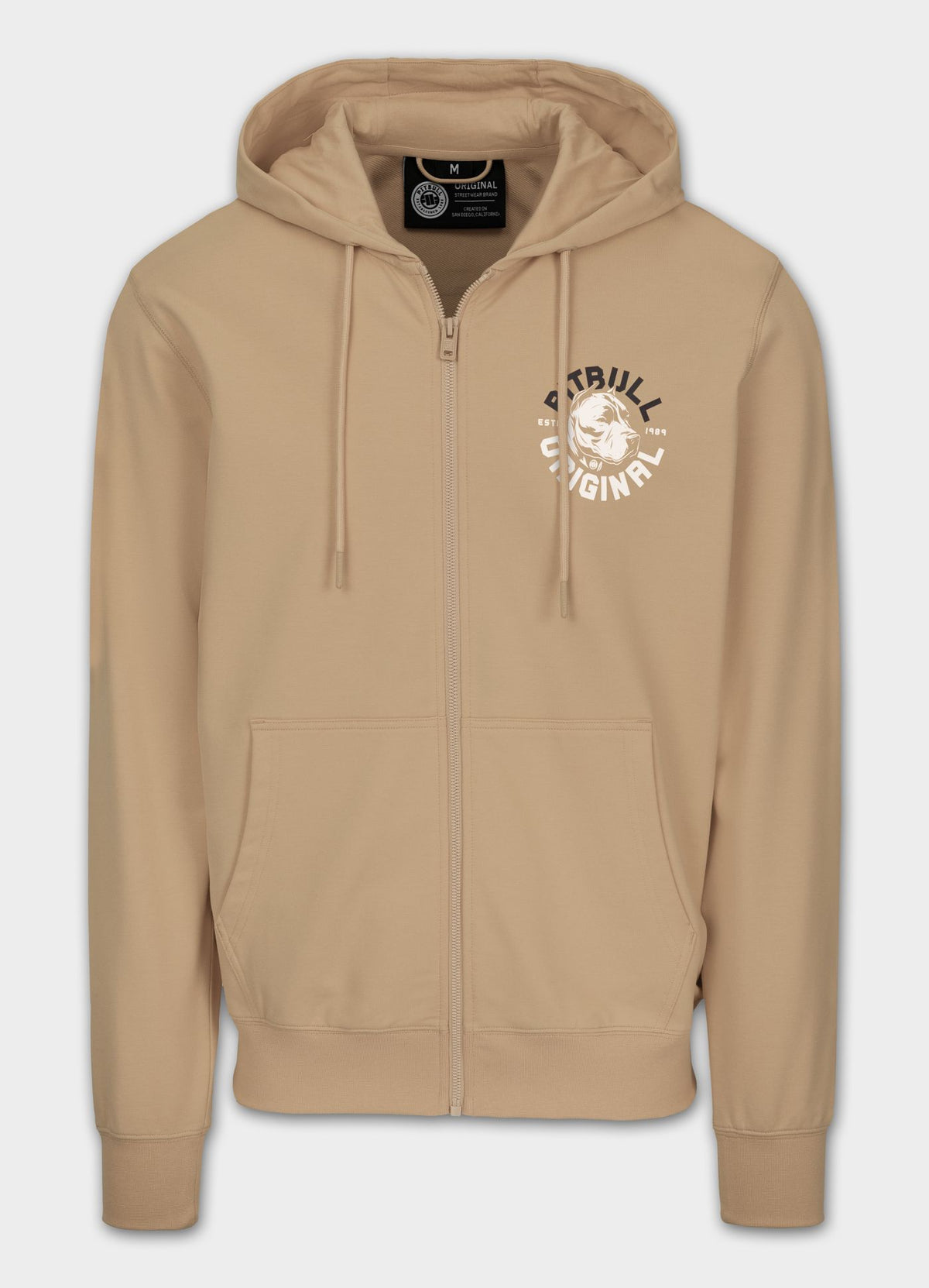Men's Zip-up hoodie DOG SD - Light Sand