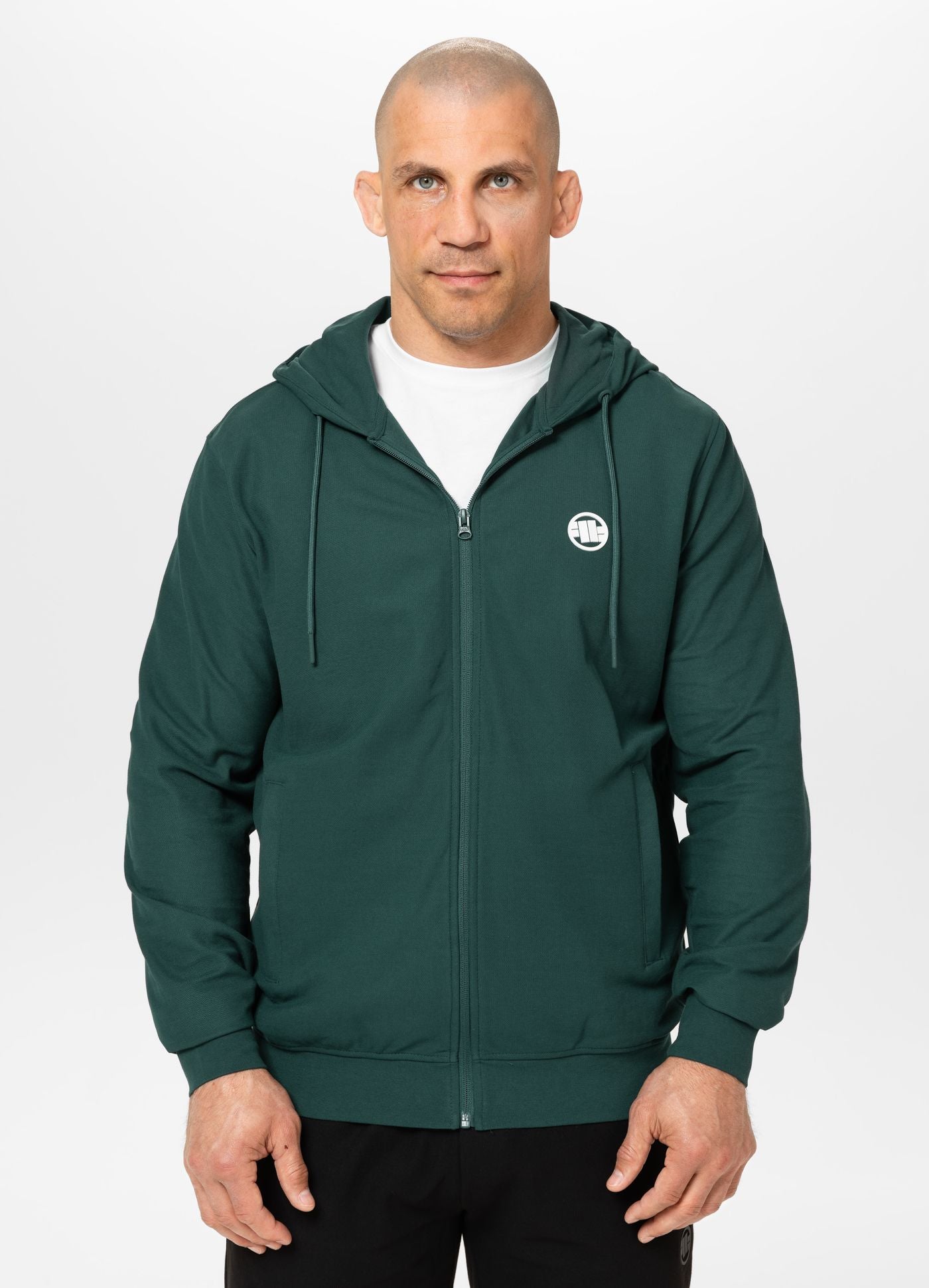 Men's Zip-up hoodie Pique Rockey - Dark green