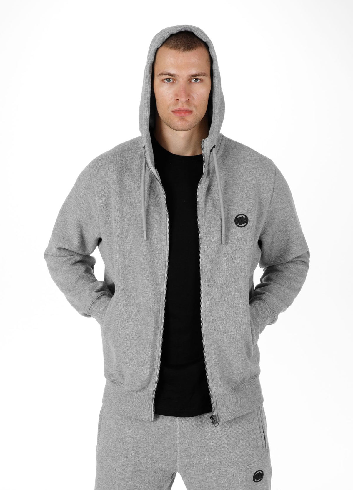 Men&#39;s Zip-up hoodie Pique Small Logo