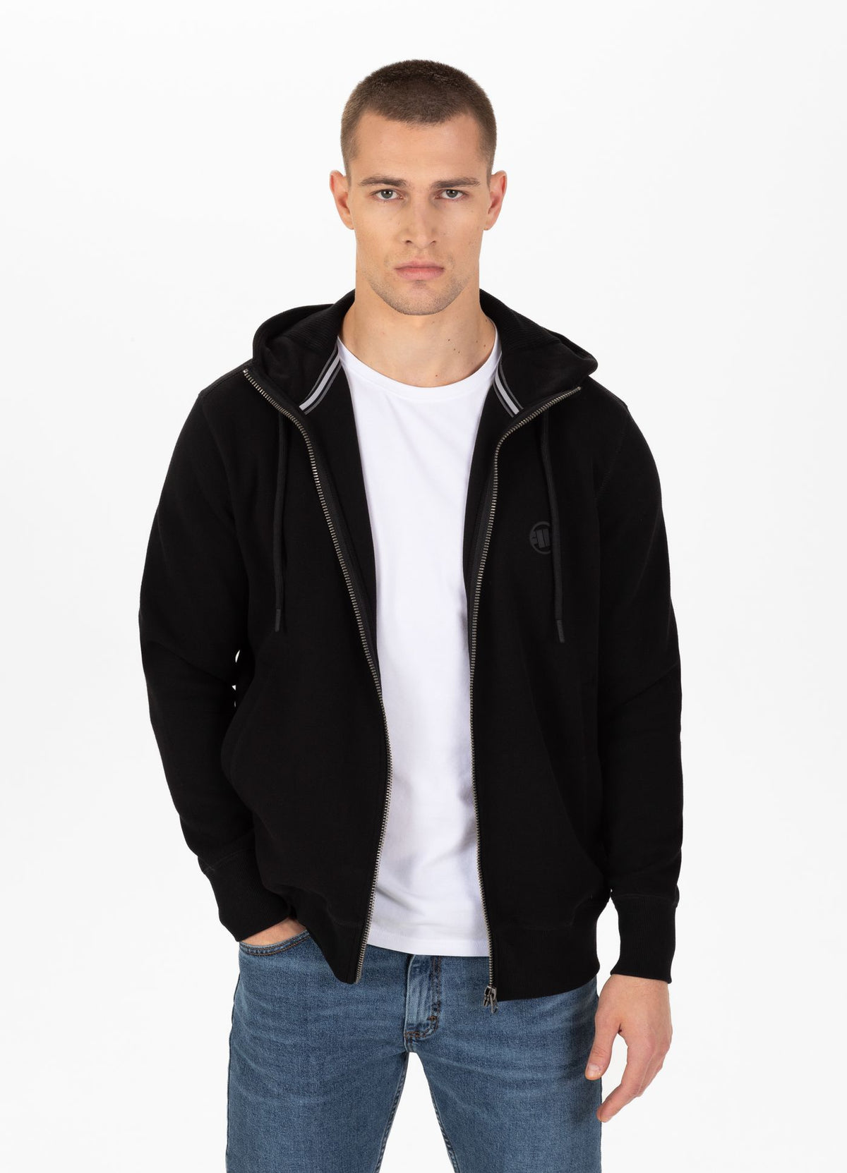 Men&#39;s Zip-up hoodie Pique Small Logo