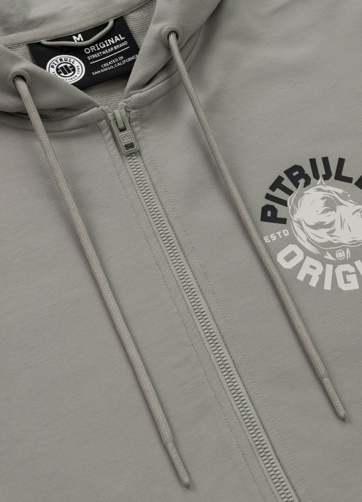 Men's Zip-up hoodie DOG SD - Dusty Salvia