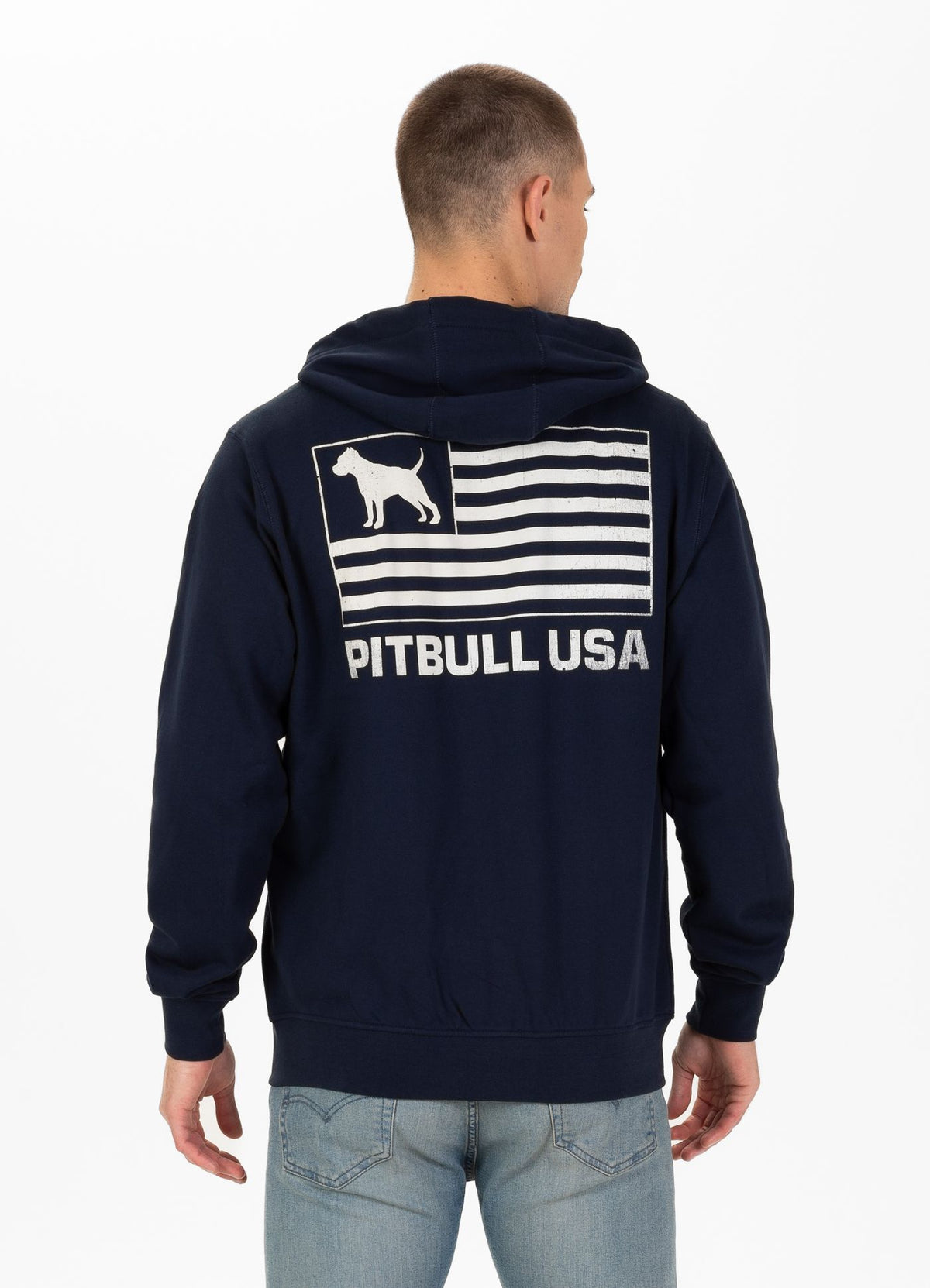 Men&#39;s Zip-up hoodie Terry Pitbull USA