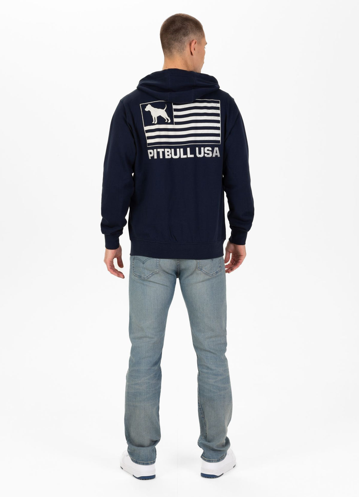 Men&#39;s Zip-up hoodie Terry Pitbull USA