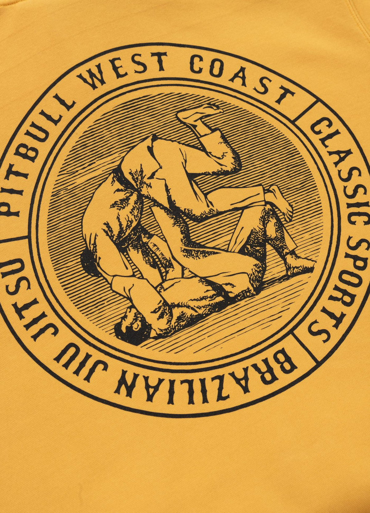 Men's Zip-up hoodie Washed VINTAGE BJJ - Washed yellow