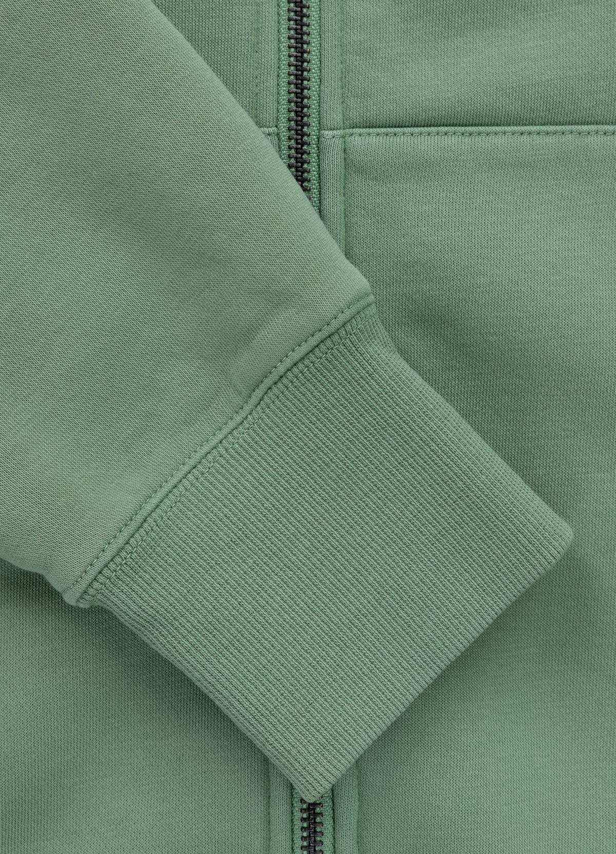 Men&#39;s Zip-up hoodie Washed Lancaster II - Sage green