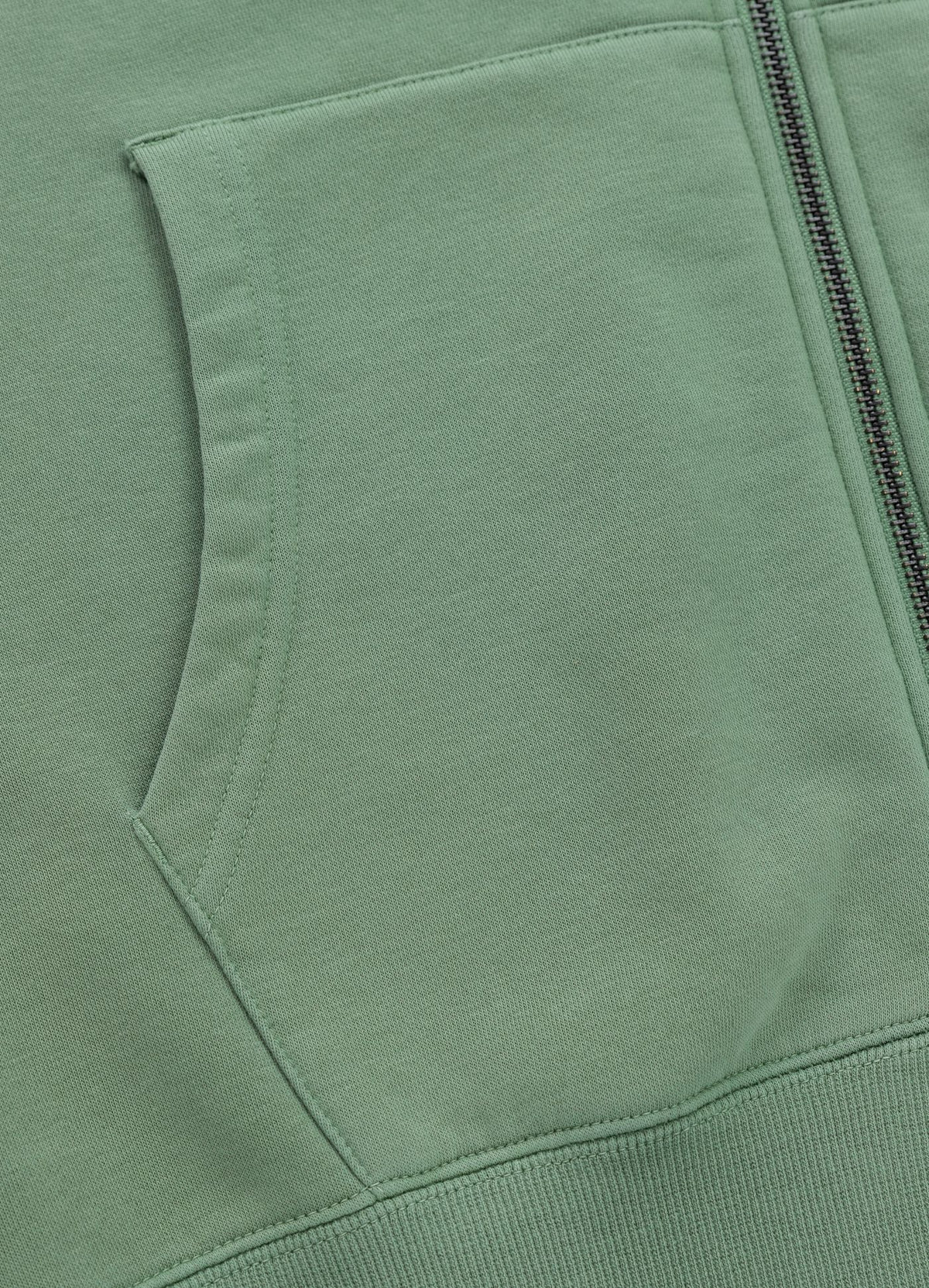 Men&#39;s Zip-up hoodie Washed Lancaster II - Sage green