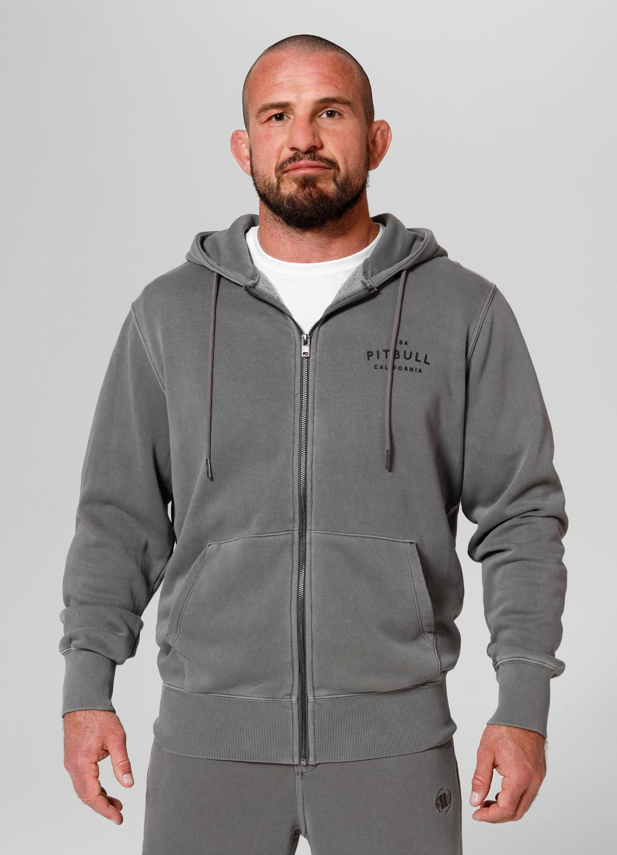 Men&#39;s Zip-up hoodie Washed Lancaster