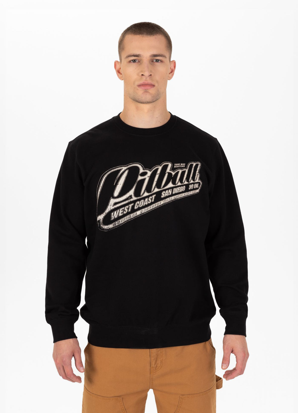 Men&#39;s Sweatshirt Terry Black Brand